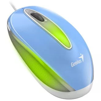 Genius DX-Mini / Miš, žičani, optički, 1000DPI, 3 gumba, USB, RGB LED, plavi