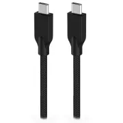 Genius ACC-C2CC-3A, Kabel, USB-C/USB-C, USB 3.0, 3A, PD 60W, pleten, 1m, crni