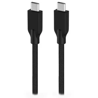 Genius ACC-C2CC-3A, Kabel, USB-C/USB-C, USB 3.0, 3A, PD 60W, pleten, 1m, crni Genius ACC-C2CC-3A, Kabel, USB-C/USB-C, USB 3.0, 3A, PD 60W, pleten, 1m, crni