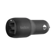 Belkin BOOST CHARGE™ 24W Dual USB-A auto punjač, crni