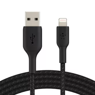 Belkin BOOST CHARGE™ Lightning/USB-A kabel, 2m, crni - izdržljiv