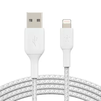 Belkin BOOST CHARGE™ Lightning/USB-A kabel, 2m, bijeli - izdržljiv