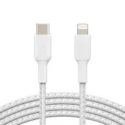 Belkin BOOST CHARGE™ Lightning/USB-C kabel, 1m, bijeli - izdržljiv
