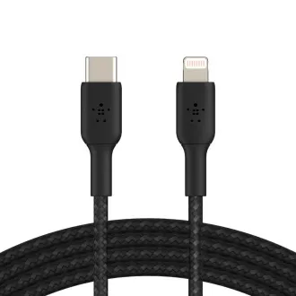 Belkin BOOST CHARGE™ Lightning/USB-C kabel, 2m, crni - izdržljiv