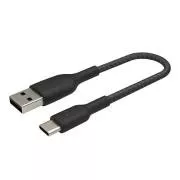 Belkin BOOST CHARGE™ USB-C/USB-A kabel, 15 cm, crni - izdržljiv