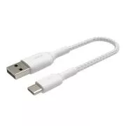 Belkin BOOST CHARGE™ USB-C/USB-A kabel, 15 cm, bijeli - izdržljiv