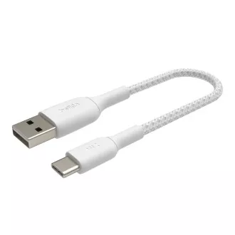 Belkin BOOST CHARGE™ USB-C/USB-A kabel, 15 cm, bijeli - izdržljiv