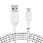 Belkin BOOST CHARGE™ USB-C/USB-A kabel, 3m, bijeli - izdržljiv
