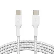 Belkin BOOST CHARGE™ USB-C/USB-C kabel, 1 m, bijeli - izdržljiv