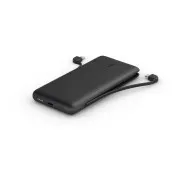Belkin BOOST CHARGE™ USB-C Power Delivery PowerBank, 10000mAh, s integriranim kabelima, crna