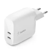 Belkin BOOST CHARGE™ Dual 40W USB-C zidni punjač za napajanje, bijeli
