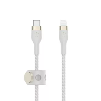 Belkin BOOST CHARGE™ Lightning/USB-C kabel, 3 m, bijeli - izdržljivi PRO Flex Belkin BOOST CHARGE™ Lightning/USB-C kabel, 3 m, bijeli - izdržljivi PRO Flex