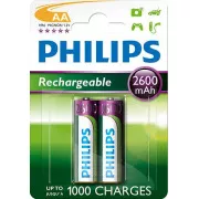 Philips punjiva baterija AA 2600mAh, NiMH - 2 kom