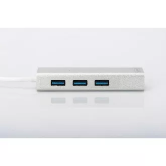 DIGITUS USB 3.0 HUB, 3 porta i Gigabit LAN adapter 3xUSB A / F, 1xUSB A / M, 1xRJ45 LAN, Win / Mac OS DIGITUS USB 3.0 HUB, 3 porta i Gigabit LAN adapter 3xUSB A / F, 1xUSB A / M, 1xRJ45 LAN, Win / Mac OS