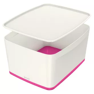 LEITZ Kutija za pohranu s poklopcem MyBox, veličina L, bijelo/roza