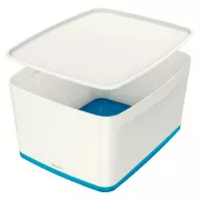 LEITZ Kutija za pohranu s poklopcem MyBox, veličina L, bijelo/plava