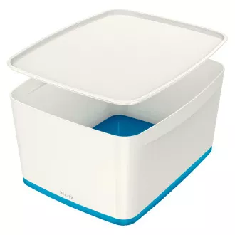 LEITZ Kutija za pohranu s poklopcem MyBox, veličina L, bijelo/plava