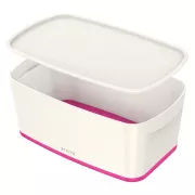 LEITZ Kutija za pohranu s poklopcem MyBox, veličina S, bijelo/roza