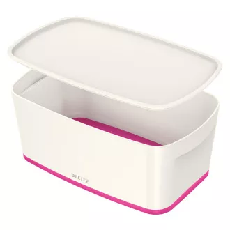 LEITZ Kutija za pohranu s poklopcem MyBox, veličina S, bijelo/roza