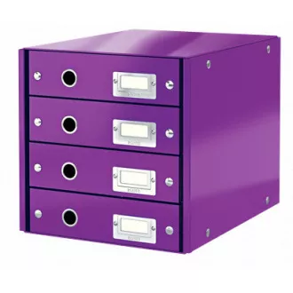 LEITZ Click&Store kutija s ladicama, 4 ladice, ljubičasta