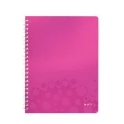 LEITZ Blok WOW A4, PP, linija, roza