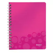 LEITZ Blok WOW A5, PP, linija, roza
