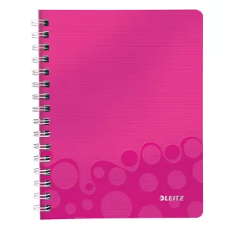 LEITZ Blok WOW A5, PP, linija, roza