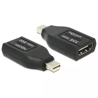 Delock adapter mini DisplayPort muški > HDMI ženski Delock adapter mini DisplayPort muški > HDMI ženski