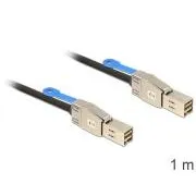 Delock kabel Mini SAS HD x 4 SFF 8644 muški > Mini SAS HD x 4 SFF 8644 muški 1 m