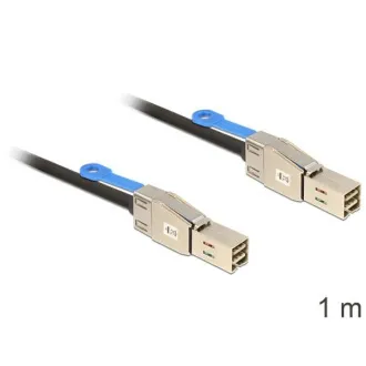 Delock kabel Mini SAS HD x 4 SFF 8644 muški > Mini SAS HD x 4 SFF 8644 muški 1 m
