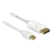Delock kabel mini DisplayPort muški > DisplayPort muški 3 m, bijeli
