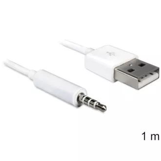 Delock kabel USB-A muški > stereo priključak 3,5 mm muški 4-pinski iPod Shuffle 1 m Delock kabel USB-A muški > stereo priključak 3,5 mm muški 4-pinski iPod Shuffle 1 m