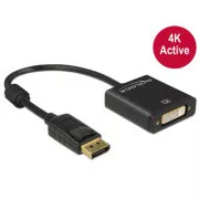 Delock adapter Displayport 1.2 muški > DVI ženski 4K aktivni crni