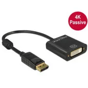 Delock adapter Displayport 1.2 muški > DVI ženski 4K pasivni crni