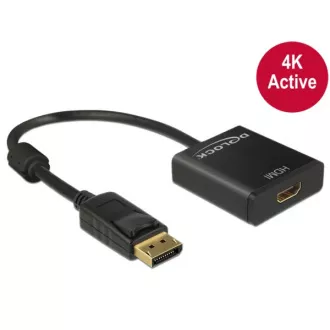 Delock adapter DisplayPort 1.2 muški > HDMI ženski 4K aktivni crni