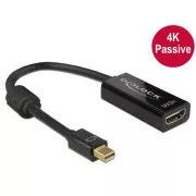 Delock Adapter mini Displayport 1.2 muški > HDMI ženski 4K pasivni crni