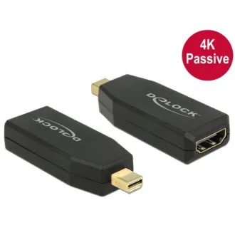 Delock Adapter mini Displayport 1.2 muški > HDMI ženski 4K pasivni crni