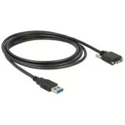 Delock kabel USB 3.0 tipa A muški > USB 3.0 tipa Micro-B muški s vijcima 1 m