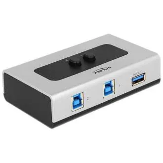 Delock USB 3.0 preklopnik s 2 priključka, ručni, dvosmjerni