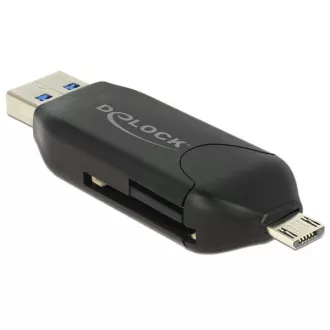 Delock Micro USB OTG čitač kartica + USB 3.0 A muški