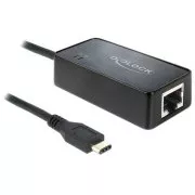 Delock adapter SuperSpeed USB (USB 3.1, Gen 1) s USB Type-C™ muškim > Gigabit LAN 10/100/1000 Mb/s