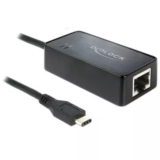 Delock adapter SuperSpeed USB (USB 3.1, Gen 1) s USB Type-C™ muškim > Gigabit LAN 10/100/1000 Mb/s