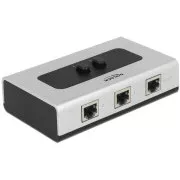Delock Switch RJ45 10/100/1000 Mb/s 2 priključka ručno - dvosmjerno