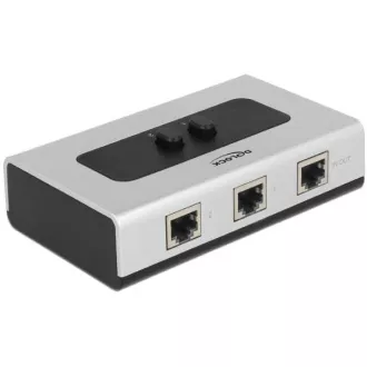 Delock Switch RJ45 10/100/1000 Mb/s 2 priključka ručno - dvosmjerno