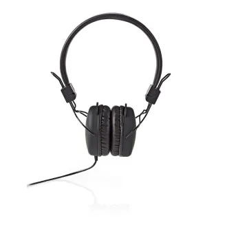 Nedis HPWD1100BK - Žičane slušalice | Na uho | Sklopive | Okrugli kabel 1,2 m | Crne