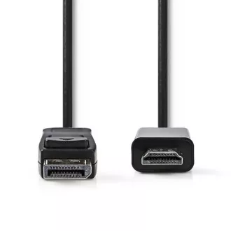 Nedis CCGB37100BK20 - DisplayPort - HDMI kabel | DisplayPort utikač - HDMI priključak | 2 m | Crna boja