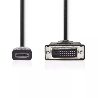 Nedis CCGB34800BK30 - Kabel HDMI - DVI | HDMI priključak - DVI-D 24+1-pinski utikač | 3 m | Crna boja Nedis CCGB34800BK30 - Kabel HDMI - DVI | HDMI priključak - DVI-D 24+1-pinski utikač | 3 m | Crna boja