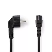 Nedis CEGB10100BK20 - Kabel za napajanje | Kutni Schuko utikač - IEC-320-C5 | 2 m | Crna boja