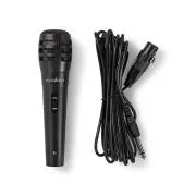 Nedis MPWD15BK - Žičani mikrofon | Osjetljivost: -72 dB +/- 3 dB | 80 Hz – 12 kHz | 5 m