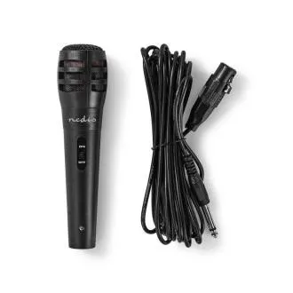 Nedis MPWD15BK - Žičani mikrofon | Osjetljivost: -72 dB +/- 3 dB | 80 Hz – 12 kHz | 5 m Nedis MPWD15BK - Žičani mikrofon | Osjetljivost: -72 dB +/- 3 dB | 80 Hz – 12 kHz | 5 m